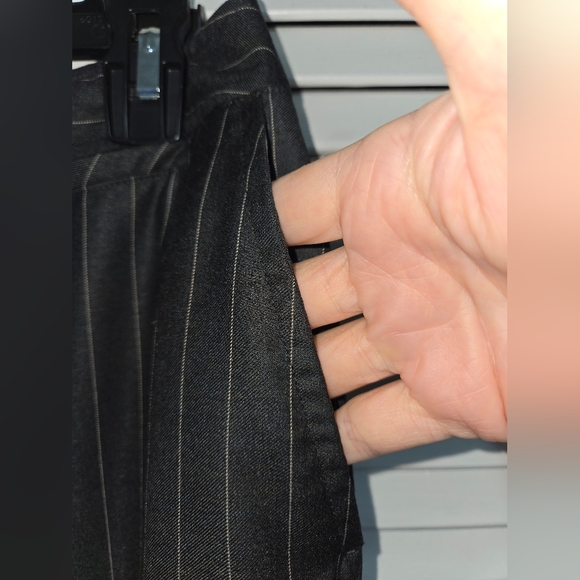 Isaac Mizrahi Women's 4 Wide Leg Pinstripe Pants - Picture 5 of 12